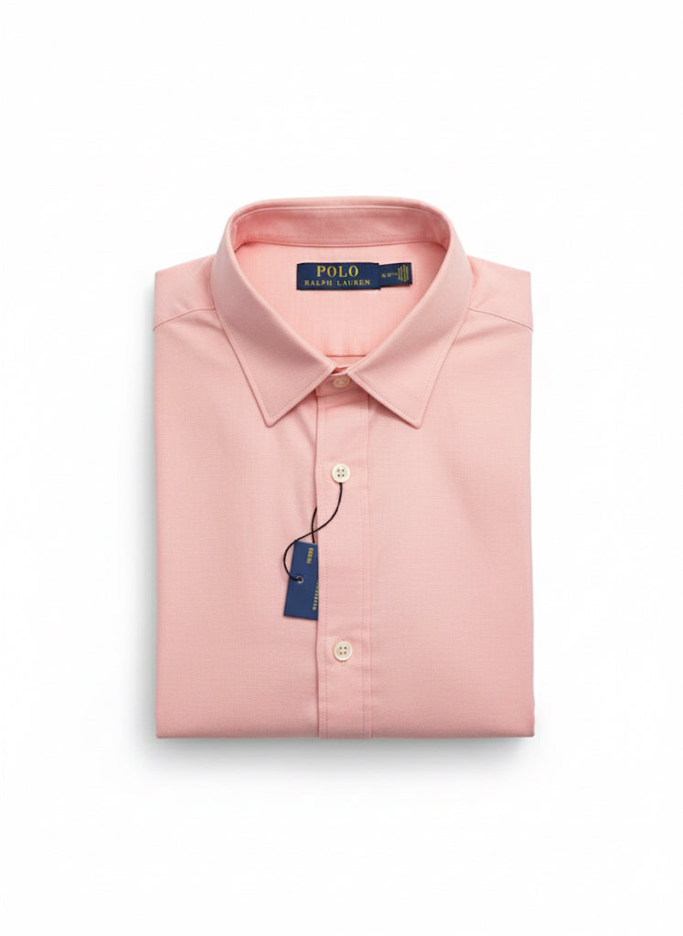 Soft Peach Solid Oxford Cotton Shirt