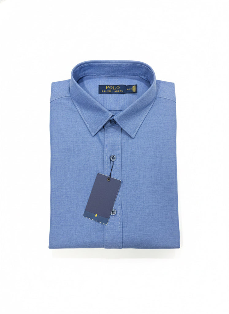 Sky Blue Solid Oxford Cotton Shirt