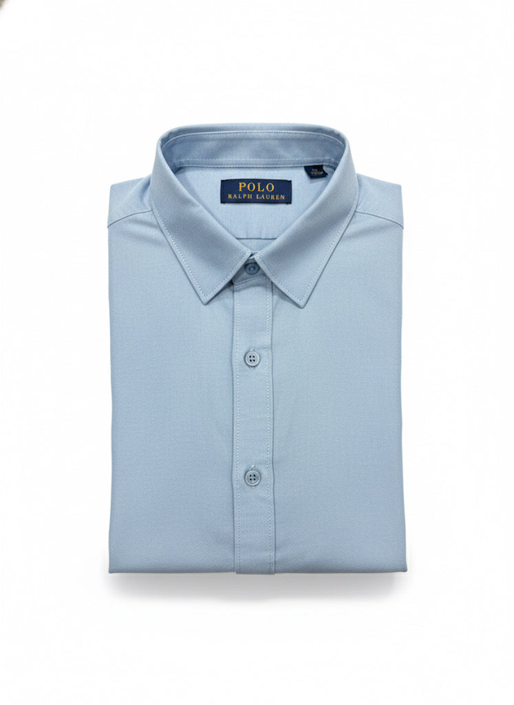 Pale Blue Solid Oxford Cotton Shirt