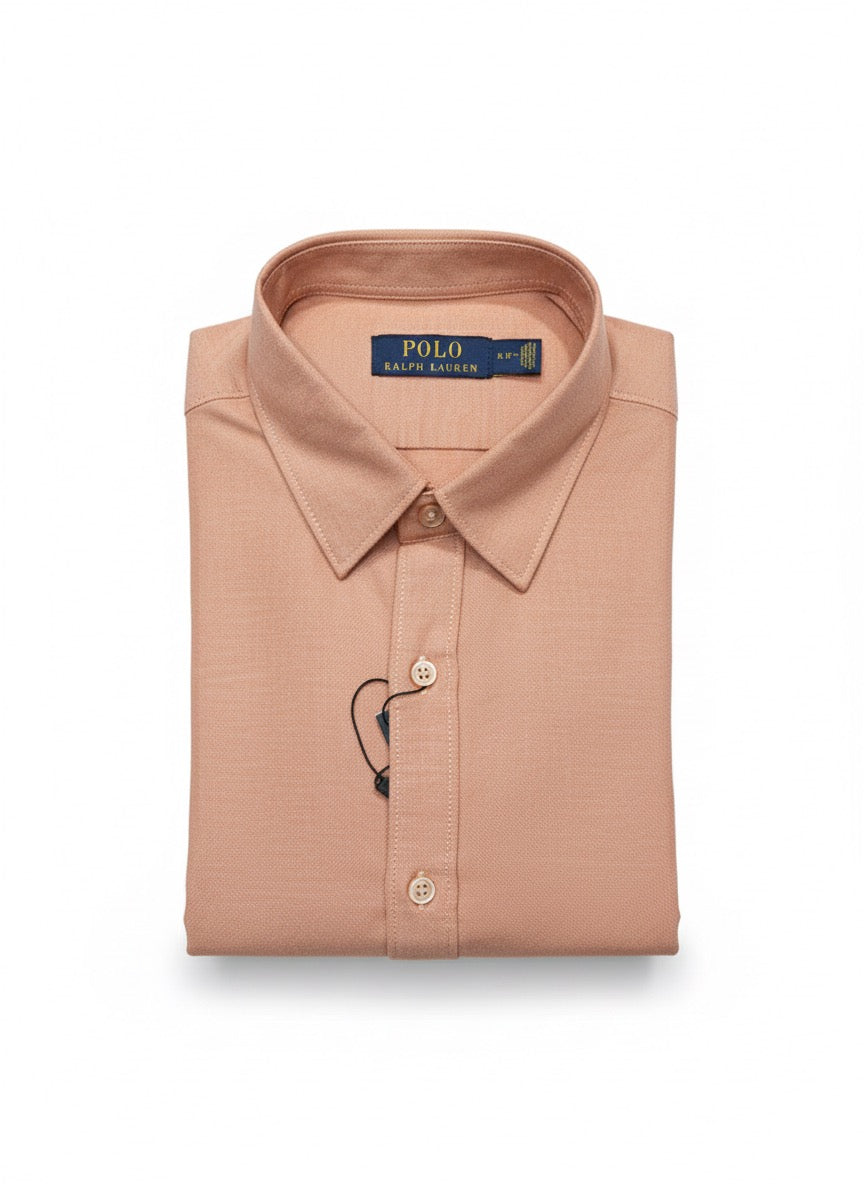 Light Tan (Camel Color) Solid Oxford Cotton Shirt