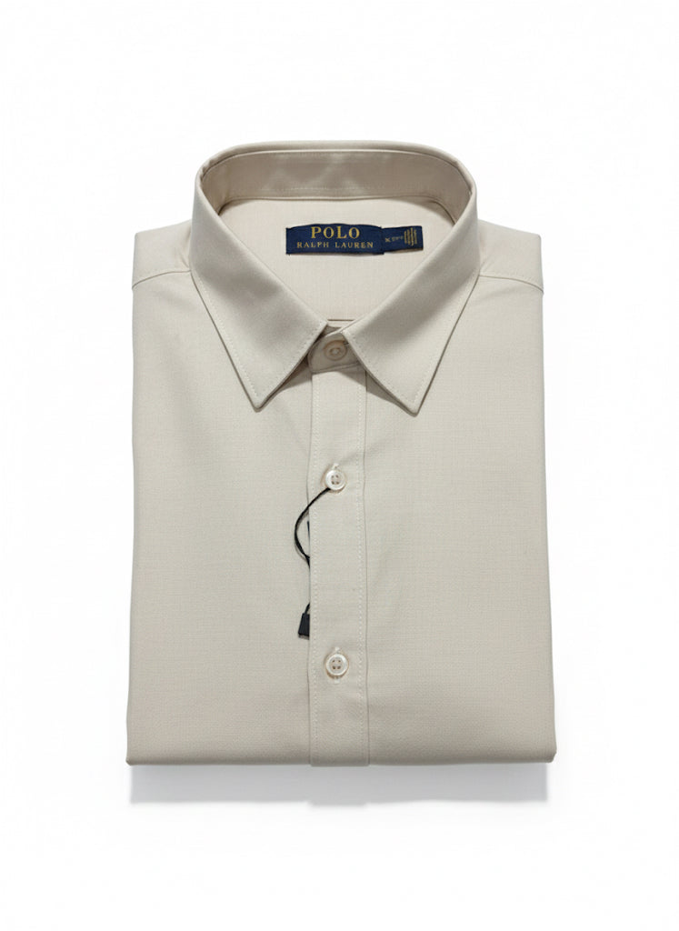 Off White (Cream Color) Solid Oxford Cotton Shirt