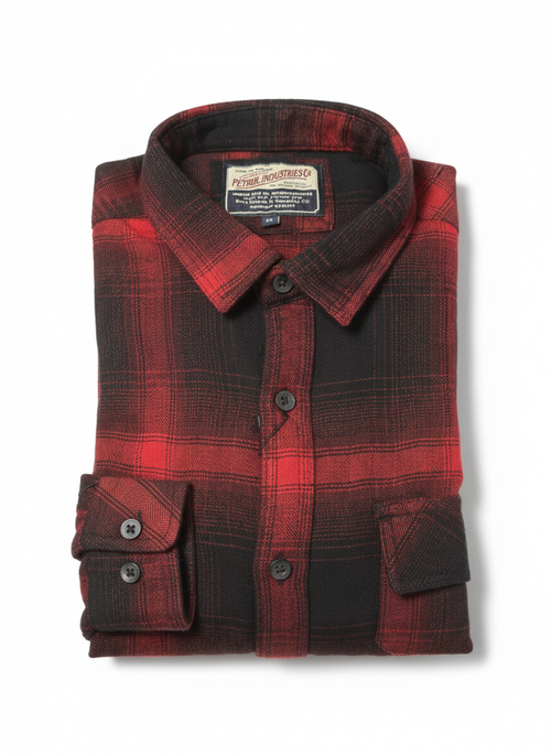 Double Pocket Check Terry Cotton Shirt 6