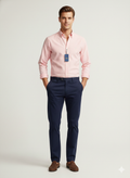 Soft Peach Solid Oxford Cotton Shirt
