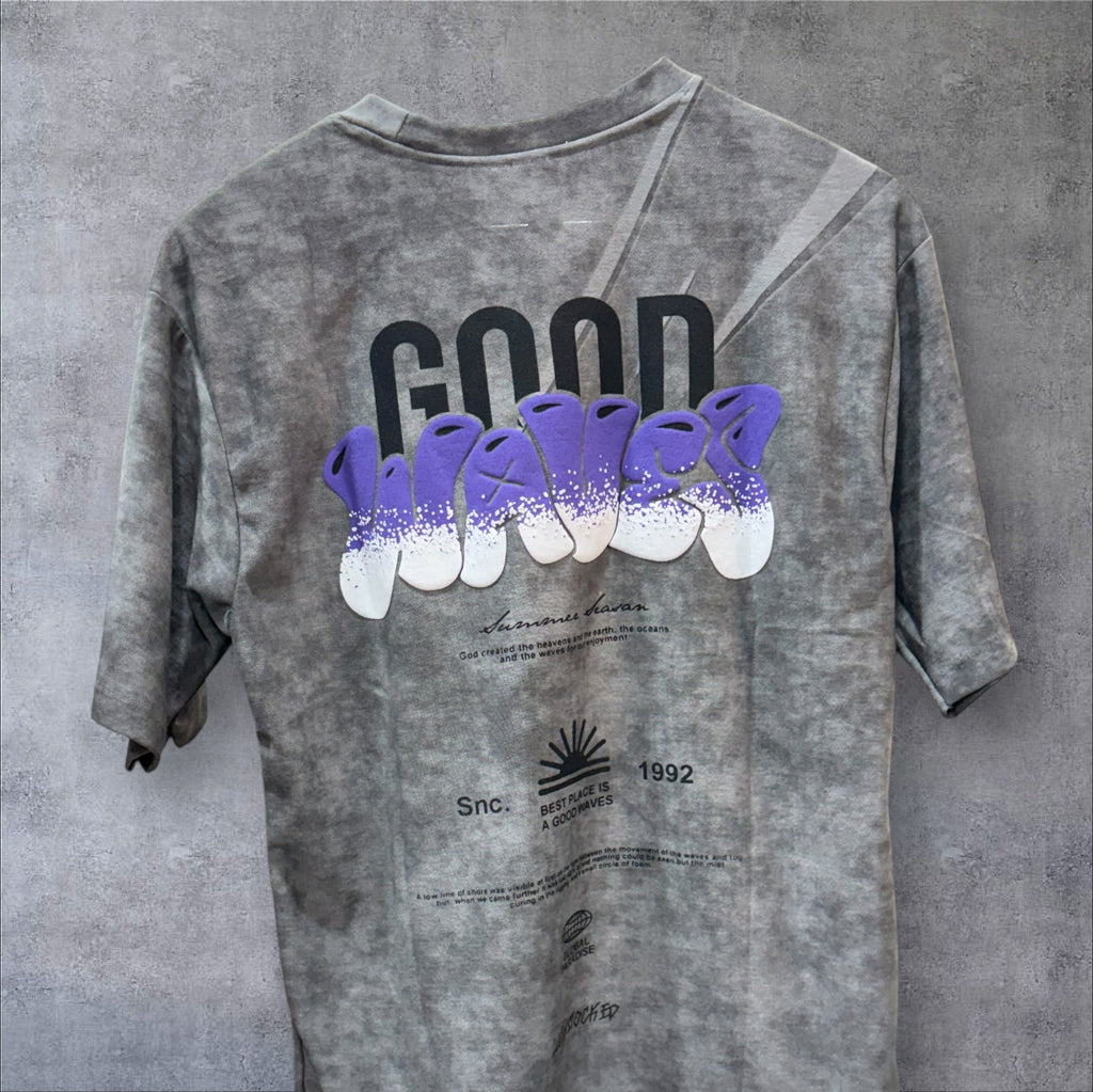 Graphic Print Oversized T-shirt (Dropshoulder) 7