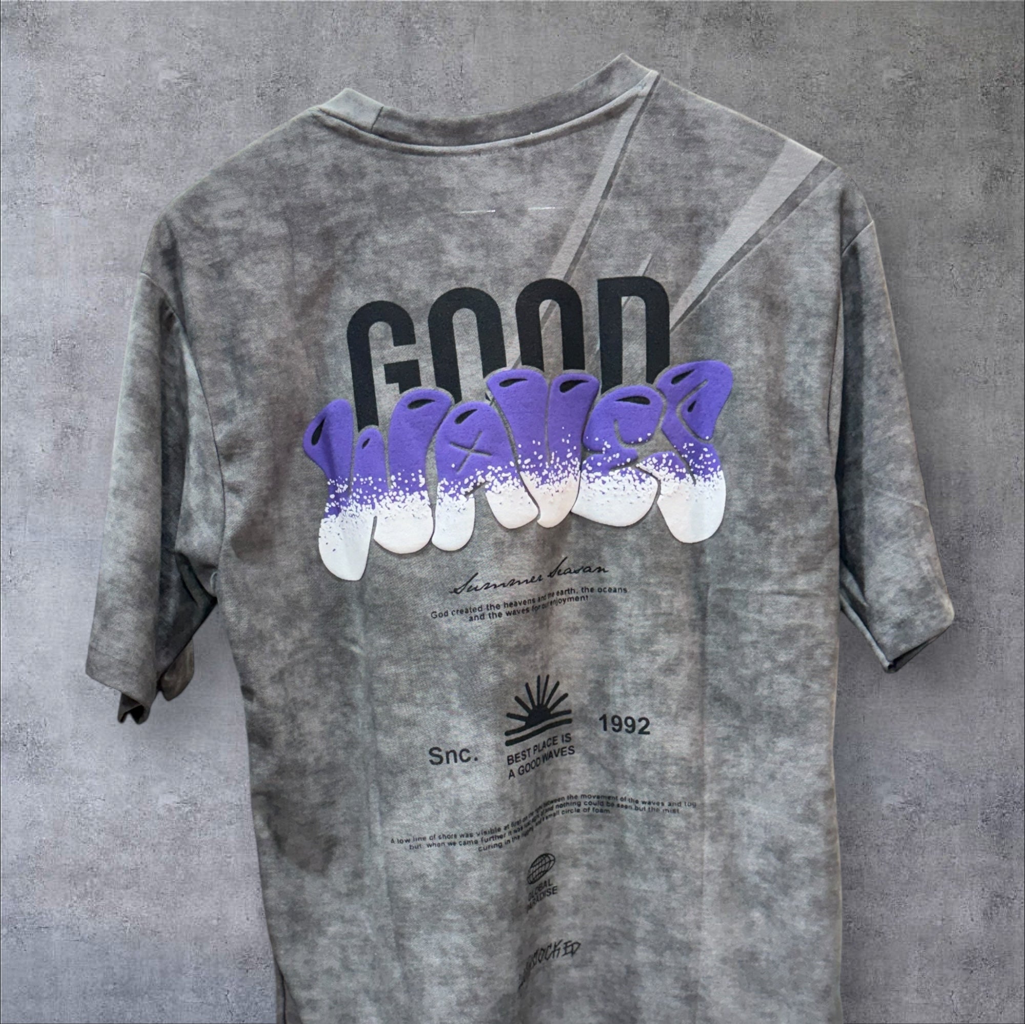 Graphic Print Oversized T-shirt (Dropshoulder) 7