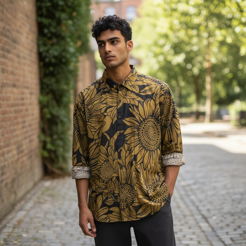 Printed Rayon Cotton Shirt 8