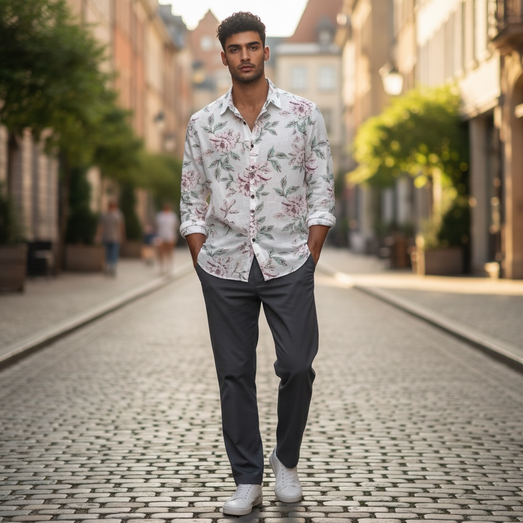 Printed Rayon Cotton Shirt 4