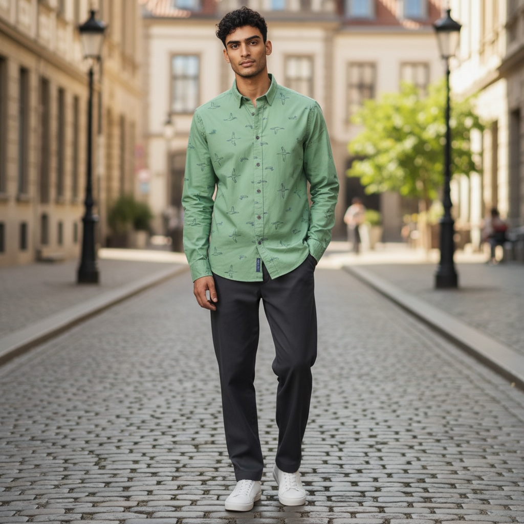 Printed Rayon Cotton Shirt 5