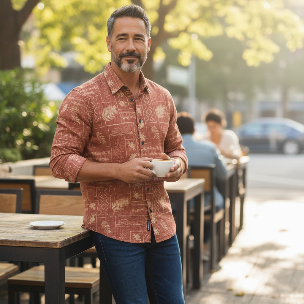 Printed Rayon Cotton Shirt 6