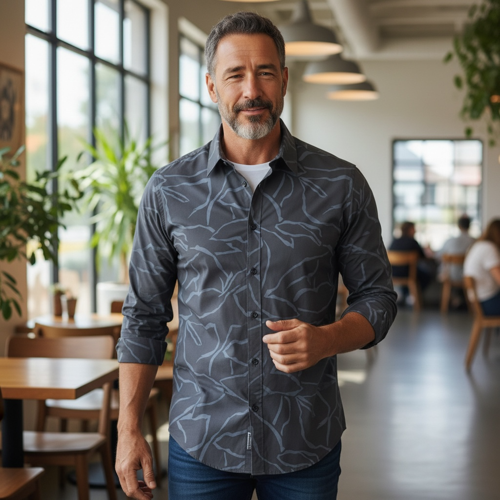 Printed Rayon Cotton Shirt 7