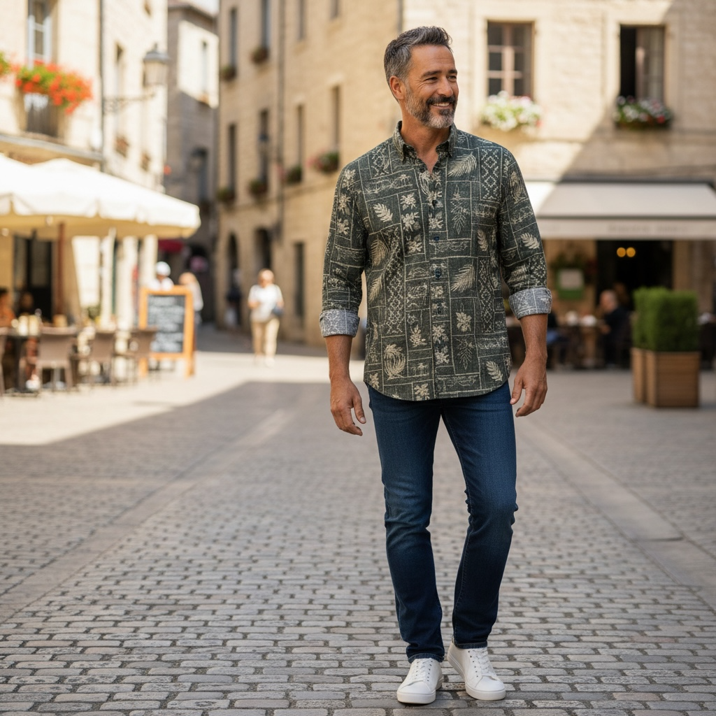 Printed Rayon Cotton Shirt 1