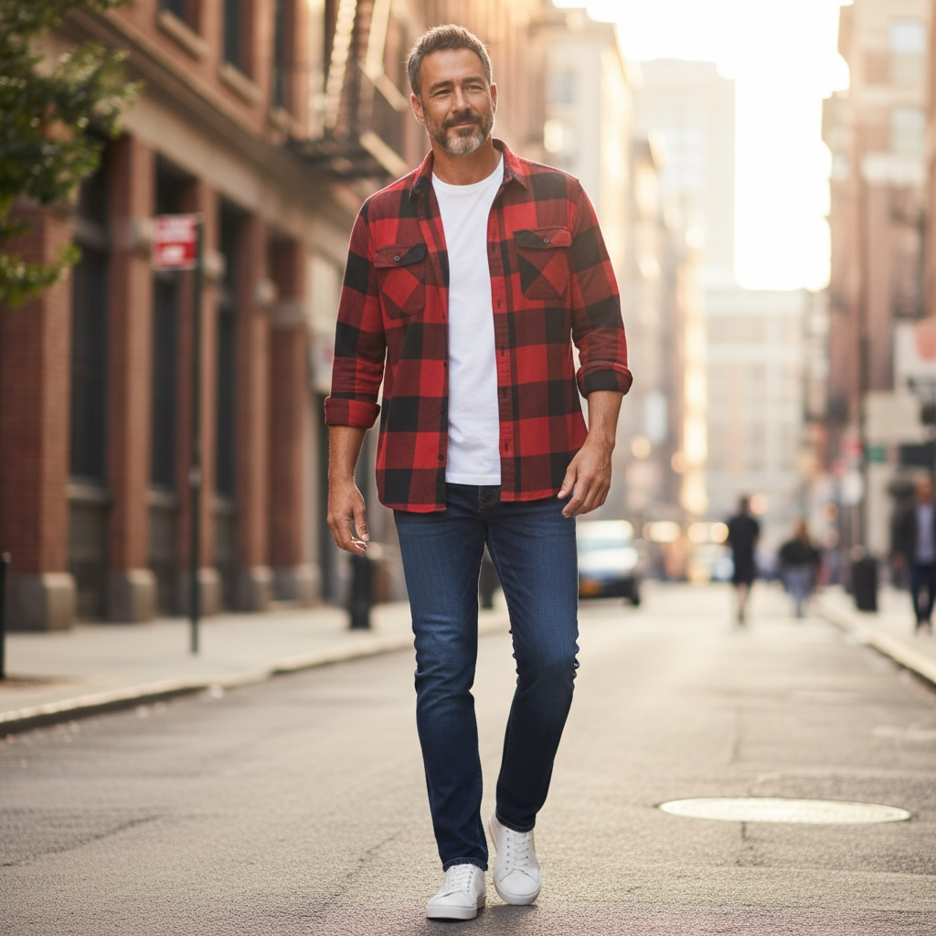 Double Pocket Check Terry Cotton Shirt 9